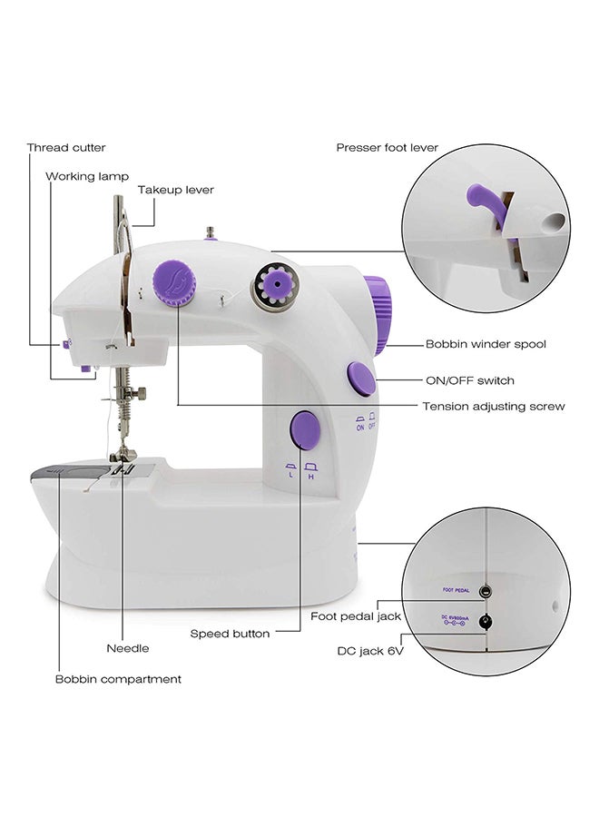 Generic - 4-In-1 Portable Sewing Machine White - Image 1
