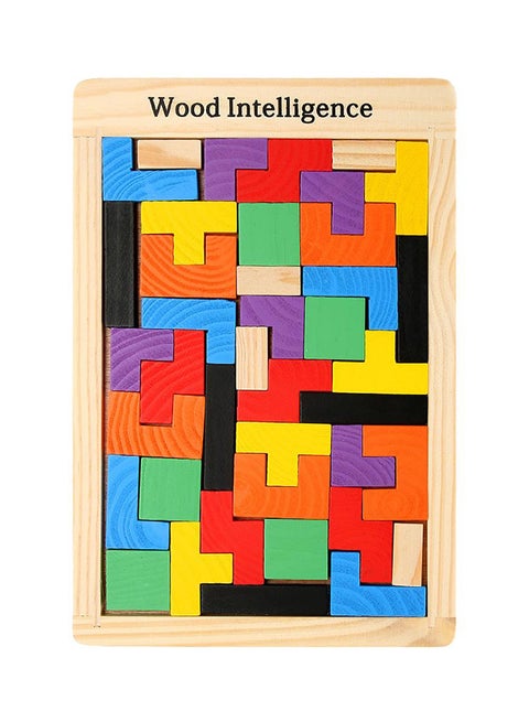 Wooden Tetris Puzzles Toy Set