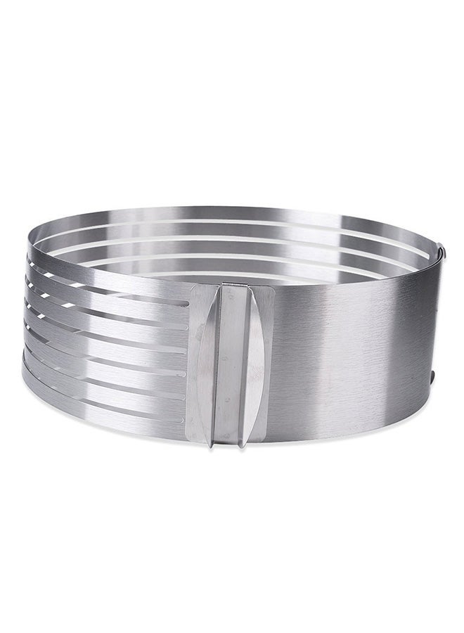 حلقة تقطيع الكيك من 7 طبقات فضي - Image 1