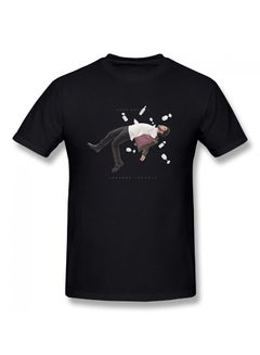 Lorenzo Fragola Zero Gravity Printed Cotton Short Sleeve T-shirt Black