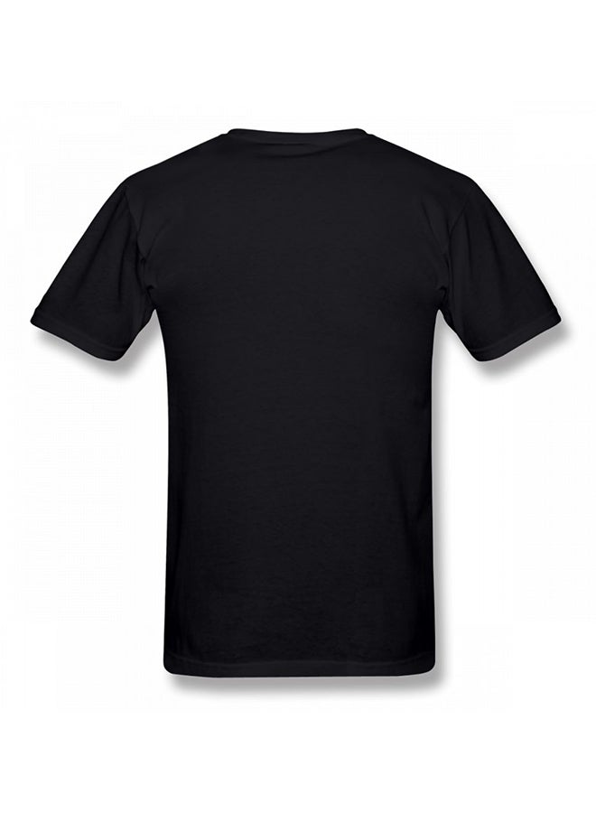 Generic - Lorenzo Fragola Zero Gravity Printed Cotton Short Sleeve T-shirt Black - Image 1