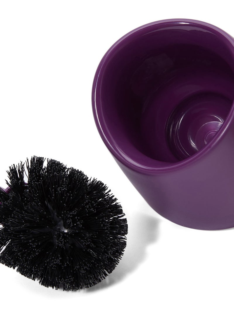 TATAY Toilet Brush With Holder Set Aubergine/Black 120x120x380cm - Image 3