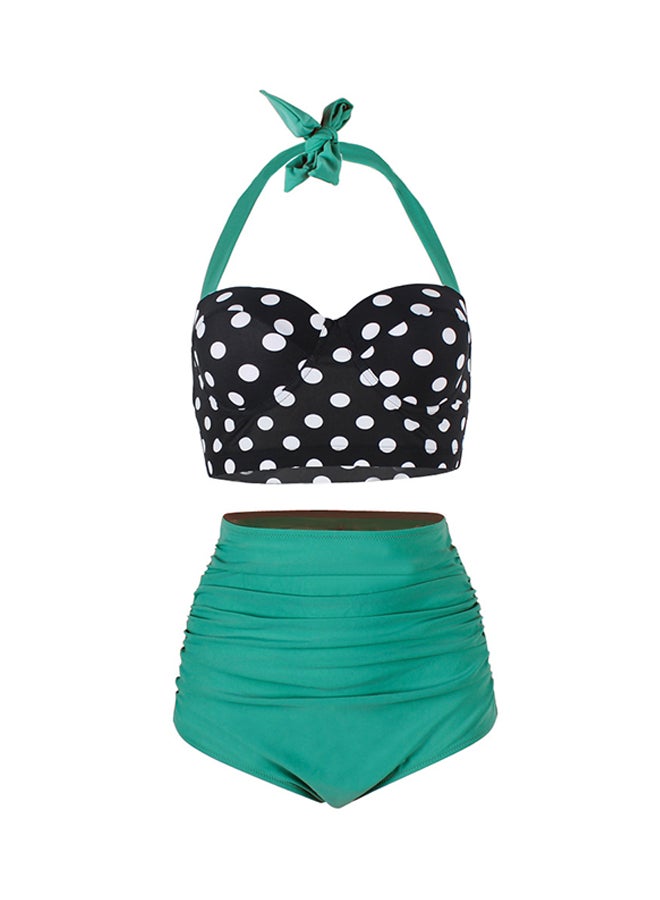 High Waisted Tankinis Bikini Set Green  - Image 1