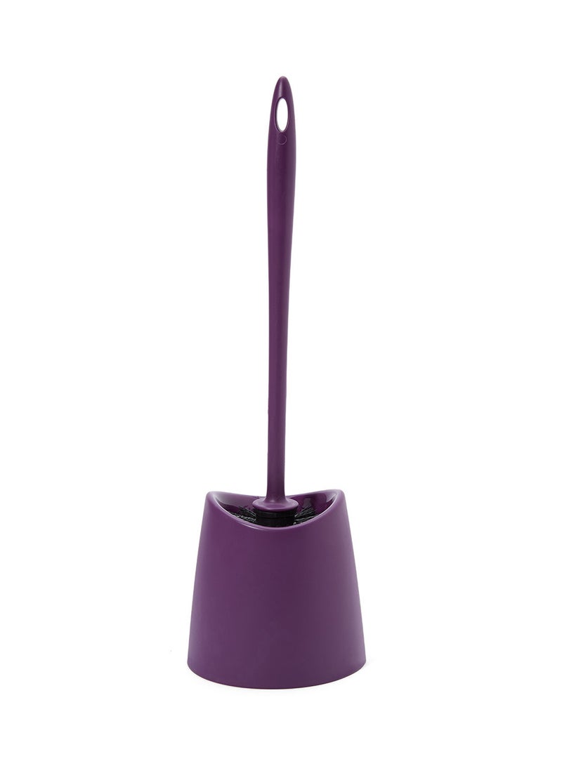 TATAY Toilet Brush With Holder Set Aubergine/Black 120x120x380cm - Image 1