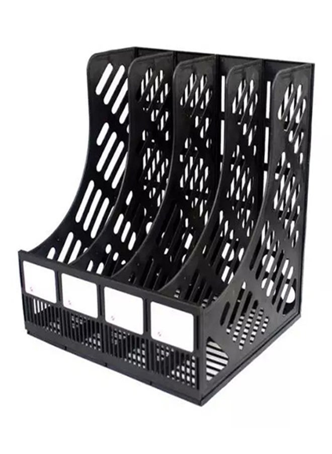 Generic 4 Slot Document Organizer Black  - Image 3