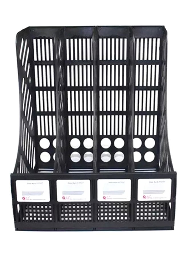 Generic 4 Slot Document Organizer Black  - Image 1
