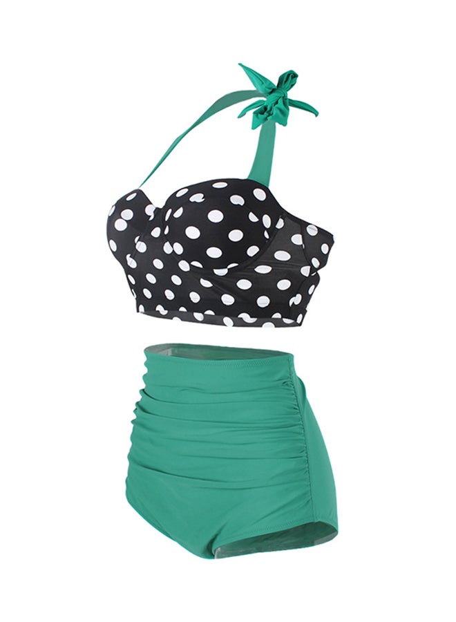 High Waisted Tankinis Bikini Set Green  - Image 3
