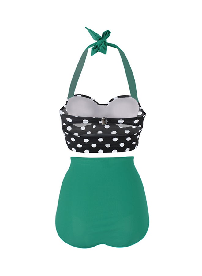 High Waisted Tankinis Bikini Set Green  - Image 2