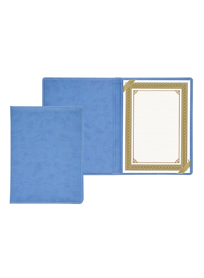A4 Certificate Folder Blue