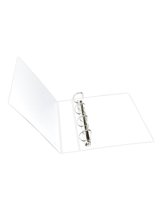 FIS A4 Presentation 4D Ring Binder White/Brown  - Image 2