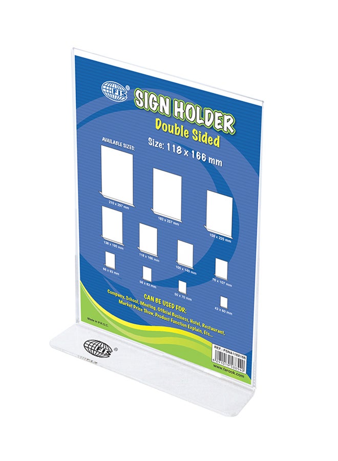 إف اي أس  حامل لافتات مزدوج الجانب أزرق/أبيض/أخضر