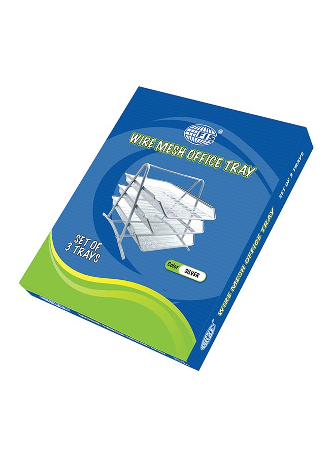 FIS 3-Layer Wire Mesh Organizer Silver - Image 2