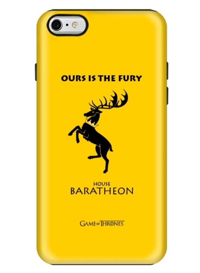 ستايلايزد غطاء متين فاخر ذو مظهر غير لامع بطبقة مزدوجة لهاتف آيفون 6 بلس/6s بلس جيم أوف ثرون هاوس باراثون - Image 1