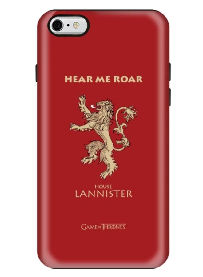 Stylizedd Premium Dual Layer Tough Case Cover Matte Finish for iPhone 6 Plus/6s Plus GOT House Lannister - Image 1