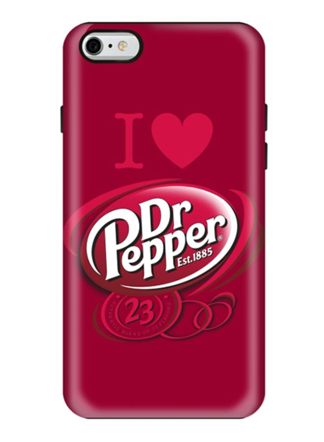 Stylizedd Premium Dual Layer Tough Case Cover Matte Finish for Apple iPhone 6/6s I Love Dr Pepper - Image 1