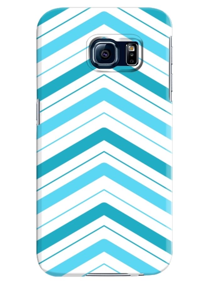 ستايلايزد غطاء محكم فاخر رفيع ذو مظهر غير لامع لهاتف سامسونج جالاكسي S6 إيدج بلس الأزرق الفاتح/ الأبيض - Image 1