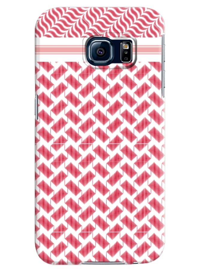 Stylizedd Premium Slim Snap Case Cover Gloss Finish for Samsung Galaxy S6 Red and White - Image 1