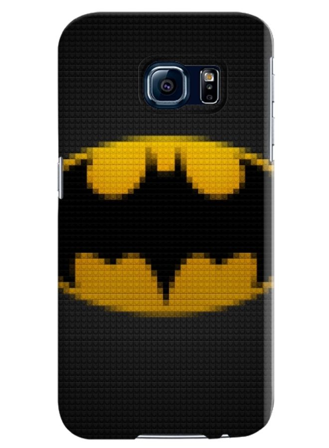 ستايلايزد غطاء سناب رفيع فاخر ذو مظهر لامع لهاتف سامسونج جالاكسي S6 إيدج أسود/ أصفر - Image 1