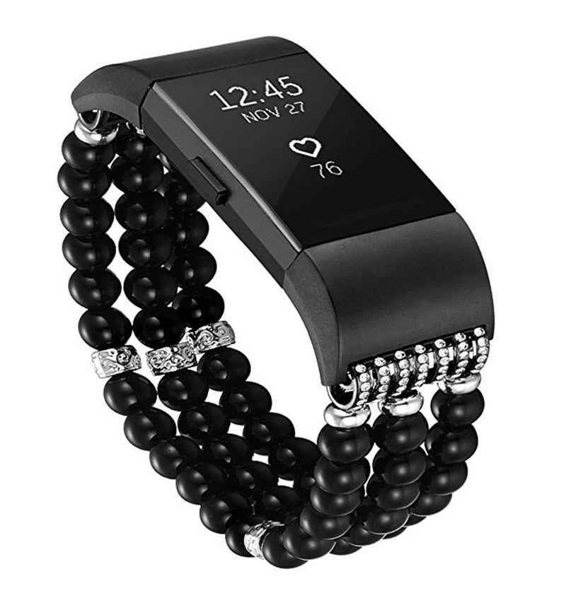 ISank Replacement Band For Fitbit Charge 2 Black/Silver  - Image 4