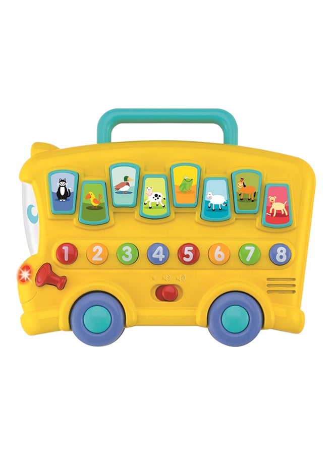 وينفان لعبة بتصميم حافلة تصدر أصوات حيوانات مزودة بمقبض