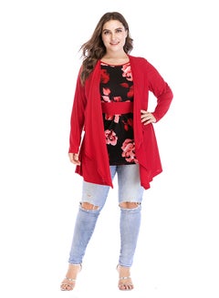 MONICA'S FASHION Polyester Floral Print Two Piece Set Red  - Image 1