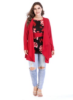 MONICA'S FASHION Polyester Floral Print Two Piece Set Red  - Image 3