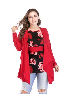 MONICA'S FASHION Polyester Floral Print Two Piece Set Red  - Image 2