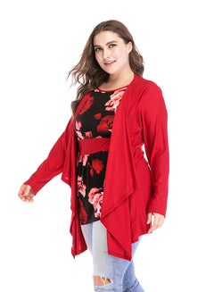 MONICA'S FASHION Polyester Floral Print Two Piece Set Red  - Image 4