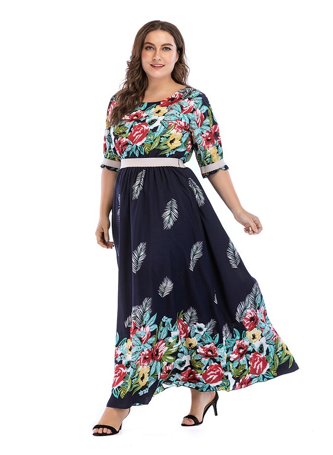 MONICA'S FASHION - Floral Pattern Maxi Dress Multicolour - Image 1