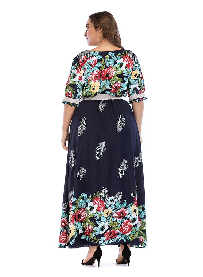 MONICA'S FASHION - Floral Pattern Maxi Dress Multicolour - Image 1