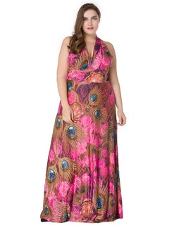 Floral Pattern Maxi Dress Multicolour