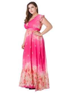 Floral Printed Maxi Dress Pink