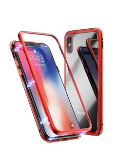 Magnetic Adsorption Case For Apple iPhone XS Max Clear/Red