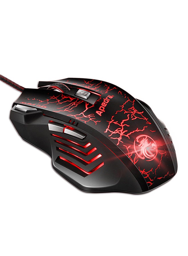 A7 Wired Gaming Mouse Black/Red - Image 2