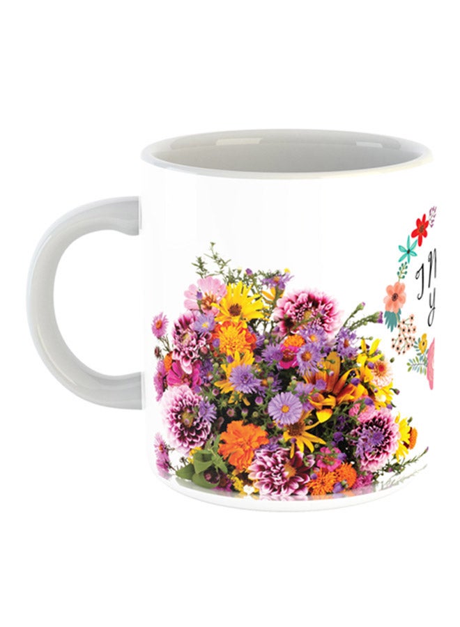 I Miss You Print Coffee Mug Multicolour