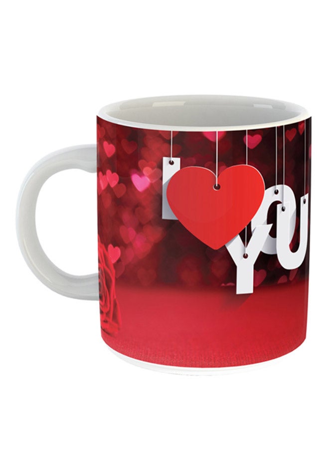 إمبريس كوب قهوة مطبوع عليه عبارة "I Love You" متعدد الألوان  - Image 1