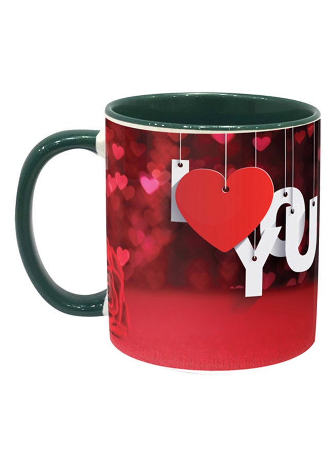 إمبريس كوب قهوة مطبوع عليه عبارة "I Love You" متعدد الألوان - Image 1