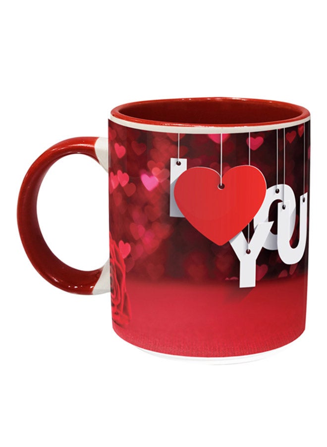 إمبريس كوب قهوة مطبوع عليه عبارة "I Love You" متعدد الألوان - Image 1