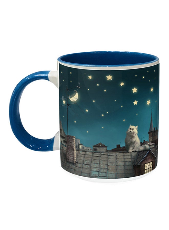 إمبريس كوب قهوة مطبوع عليه رسمة قطة متعدد الألوان