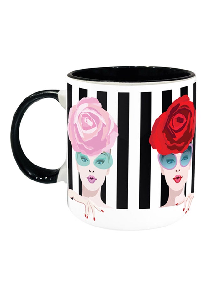 إمبريس قدح قهوة مطبوع عليه رسوم فتيات متعدد الألوان