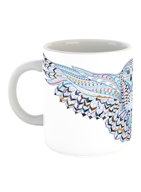 Owl Print Coffee Mug Multicolour