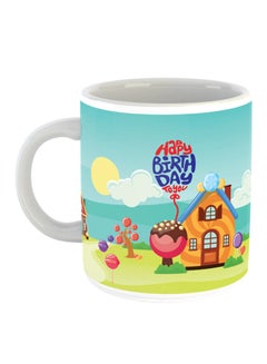 Impress Happy Birthday Print Coffee Mug Multicolour 