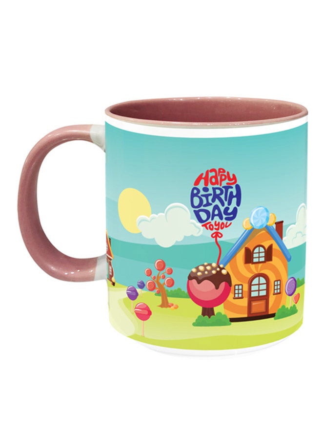 إمبريس كوب قهوة مطبوع عليه عبارة "Happy Birthday" متعدد الألوان