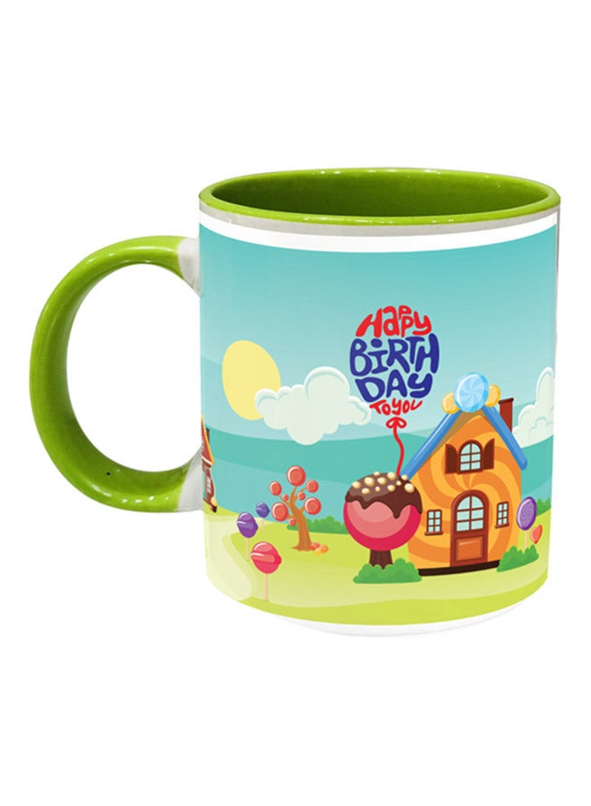 إمبريس كوب قهوة مطبوع عليه عبارة "Happy Birthday" متعدد الألوان
