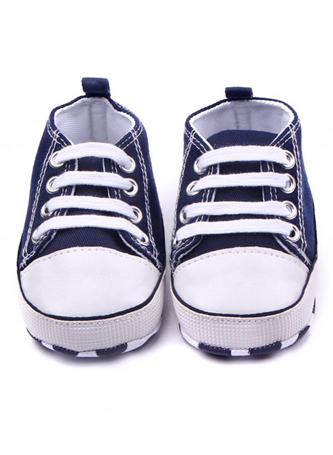 Lace-Up Low-Top Sneakers Blue/White - Image 2