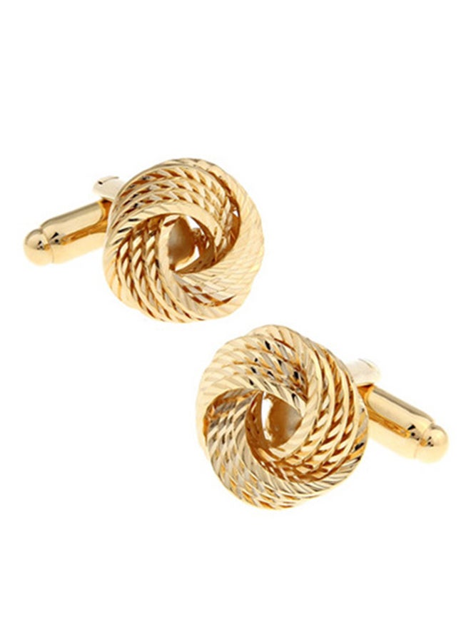Generic - Pictographic Series 18 Karat Gold Spiral Cufflinks - Image 1