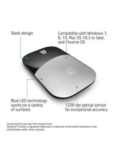 إتش بي ماوس ضوئي لاسلكي طراز Z3700 أسود/ فضي  - Image 4