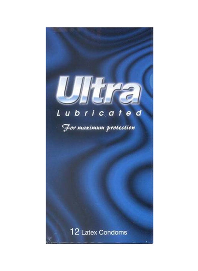 Ultra 12-Piece Dotted Lubricated Condoms 