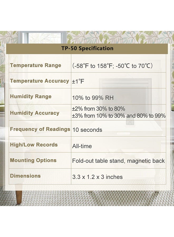 ThermoPro - TP50 Digital LCD Thermometer Humidity Meter - Image 1