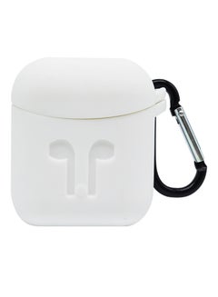 Protective Silicone Case Cover For Apple AirPods With Sports Strap White